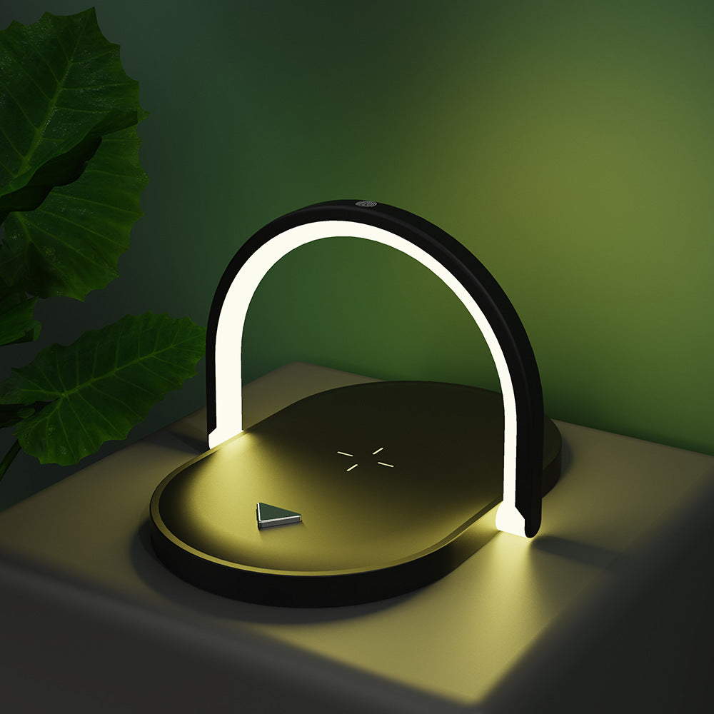 3 In 1 Foldable Wireless Charger Night Light Wireless Charging Station Stonego LED Reading Table Lamp 15W Fast Charging Light null