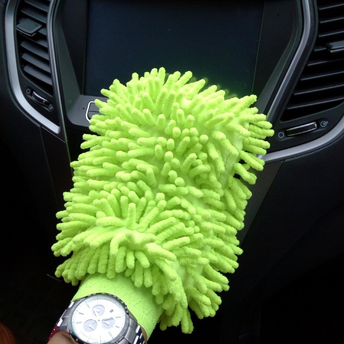 Chenille Coral Car Foaming Gloves Household Cleaning null