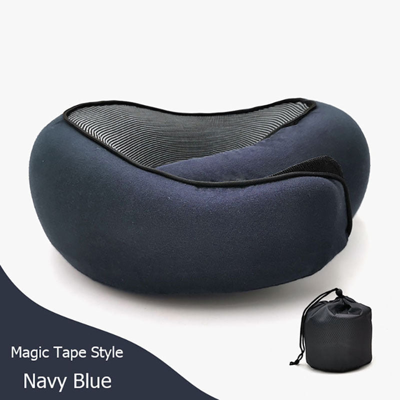 Travel Neck Pillow Non-Deformed Airplane Pillow Travel Neck Cushion Durable U-Shaped Travel Memory Cotton Nap Neck Pillow null