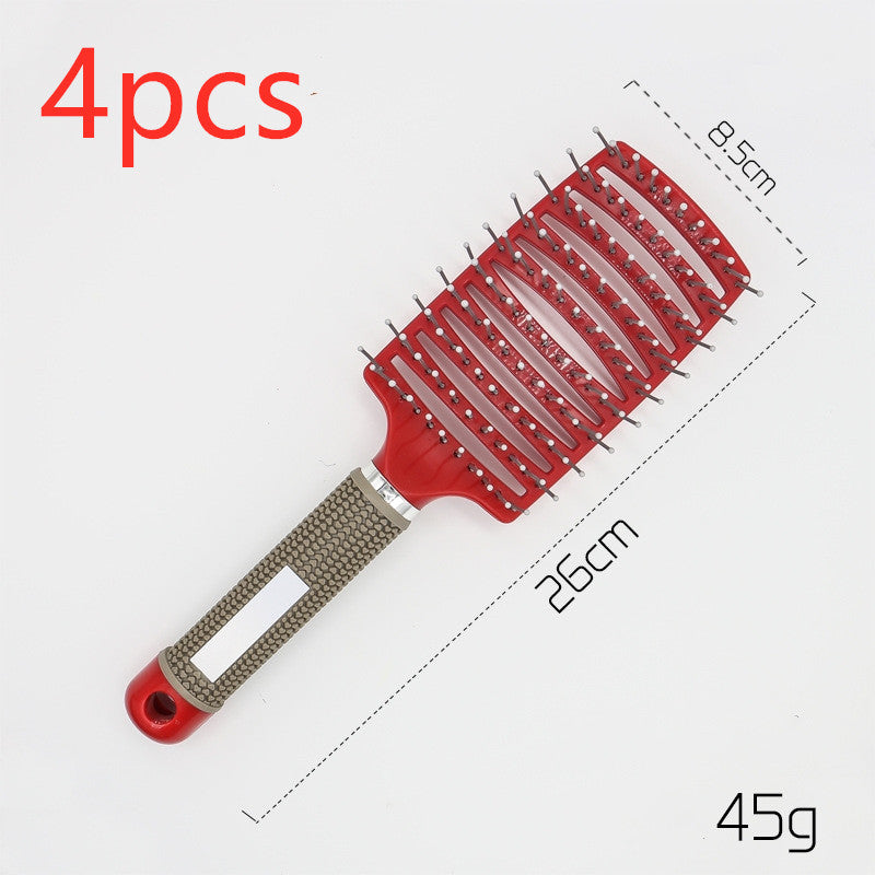 Hairbrush Anti Klit Brushy Haarborstel Women Detangler Hair Brush Bristle Nylon Scalp Massage  Teaser Hair Brush Comb null