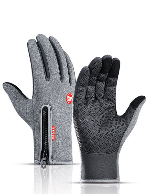 Winter Gloves Touch Screen Riding Motorcycle Sliding Waterproof Sports Gloves With Fleece null