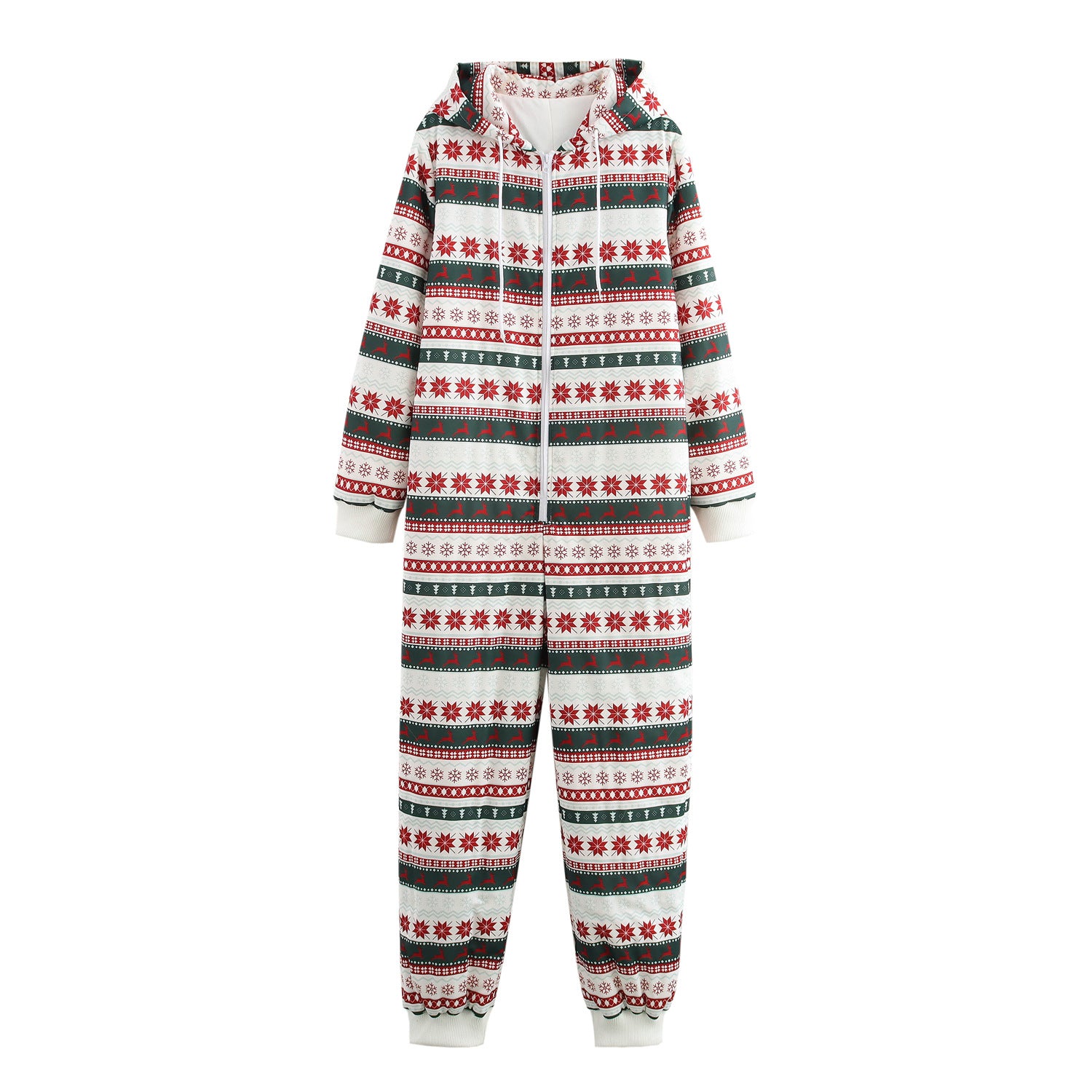 French Style Commute Style Warm And Comfortable Classic Christmas Printed Loose Bodysuit Cotton-padded Jacket