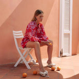 Loose Casual Puff Sleeve Lace-up Linen Jumpsuit For Women