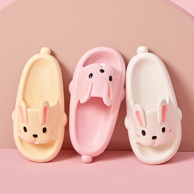 Cute Rabbit Slippers For Kids Women Summer Home Shoes Bathroom Slippers null