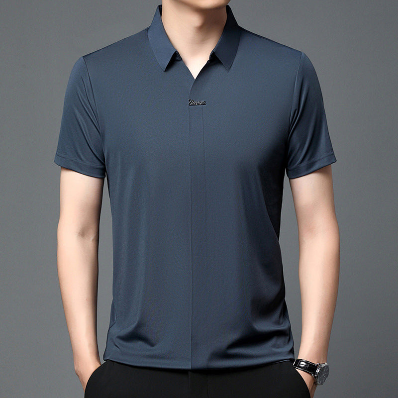 Breathable Business T-shirt Men's Short Sleeve
