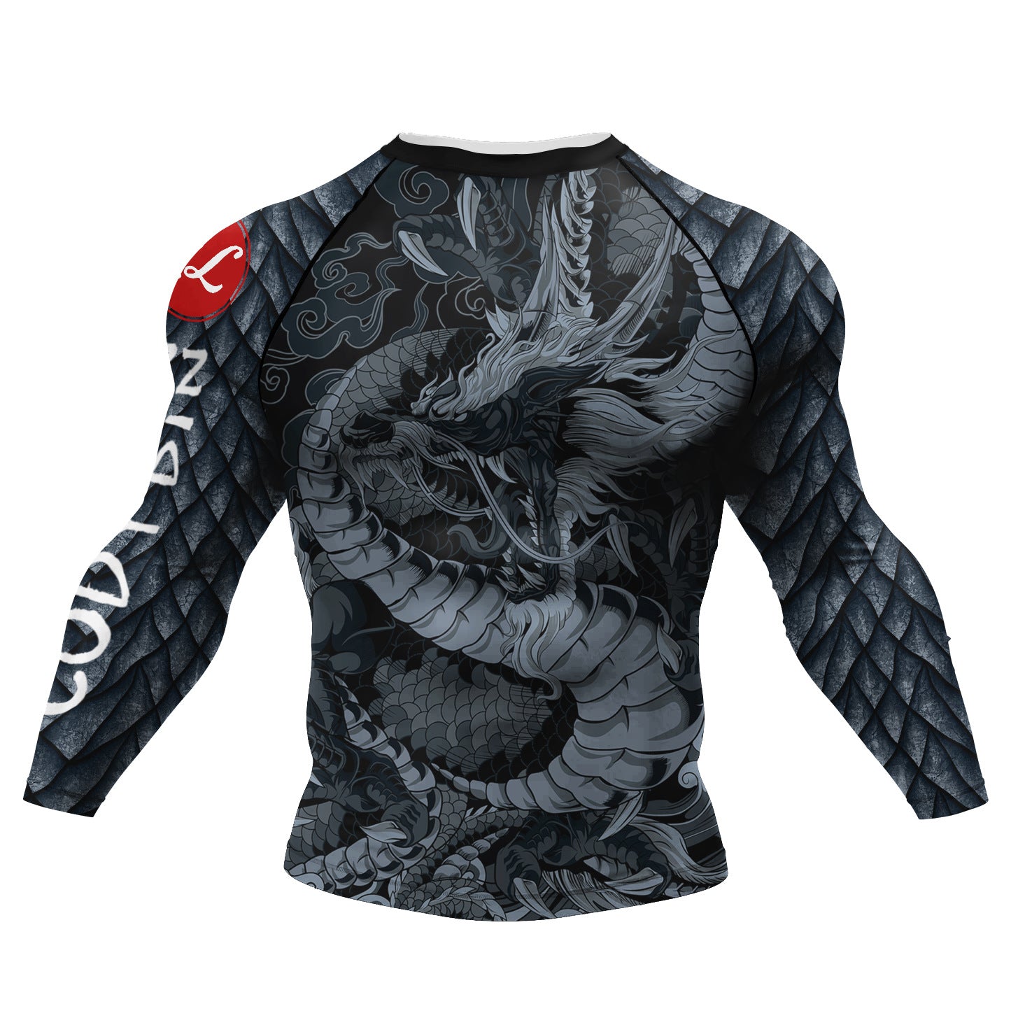 Printed Long Sleeve Breathable Sports Fitness Bottoming Shirt Men