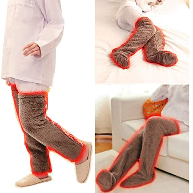 Over Knee High Fuzzy Long Socks Winter Warm Cold Leg Knee Joint Cold-proof Stockings Home Floor Sleeping Socks null