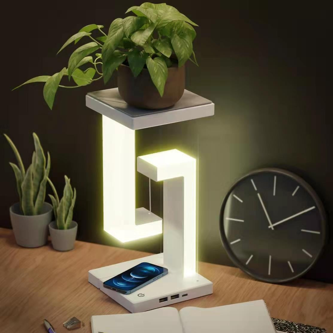 Creative Smartphone Wireless Charging Suspension Table Lamp Balance Lamp Floating For Home Bedroom null