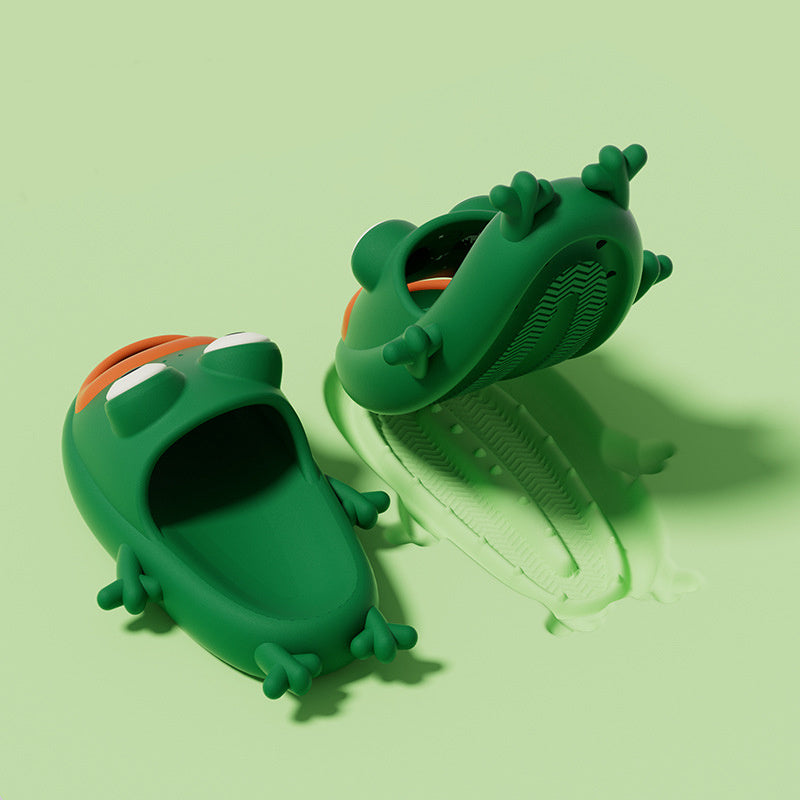 Cute Frog Slippers EVA Soft Home Shoes Bathroom Slippers Summer null