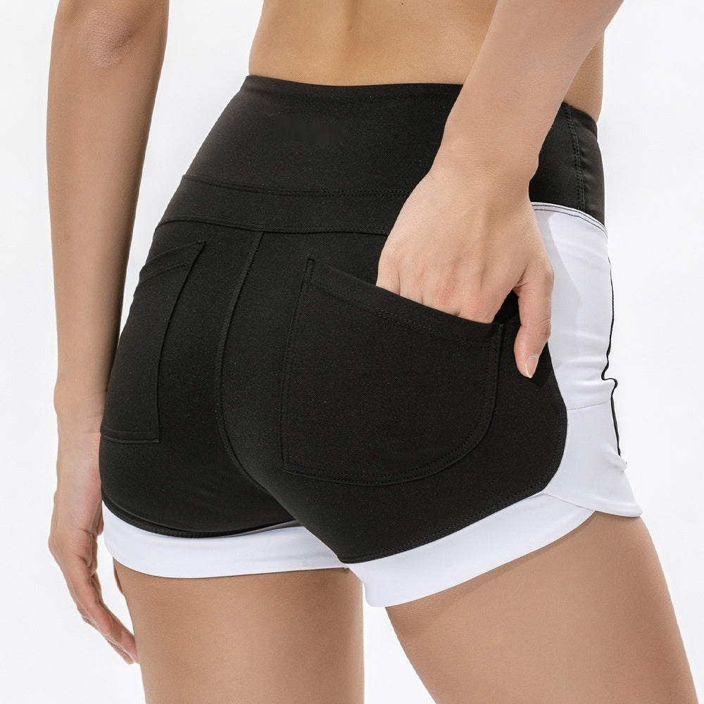 Sports And Fitness High Waisted Hip Lifting Quick Drying Shorts null