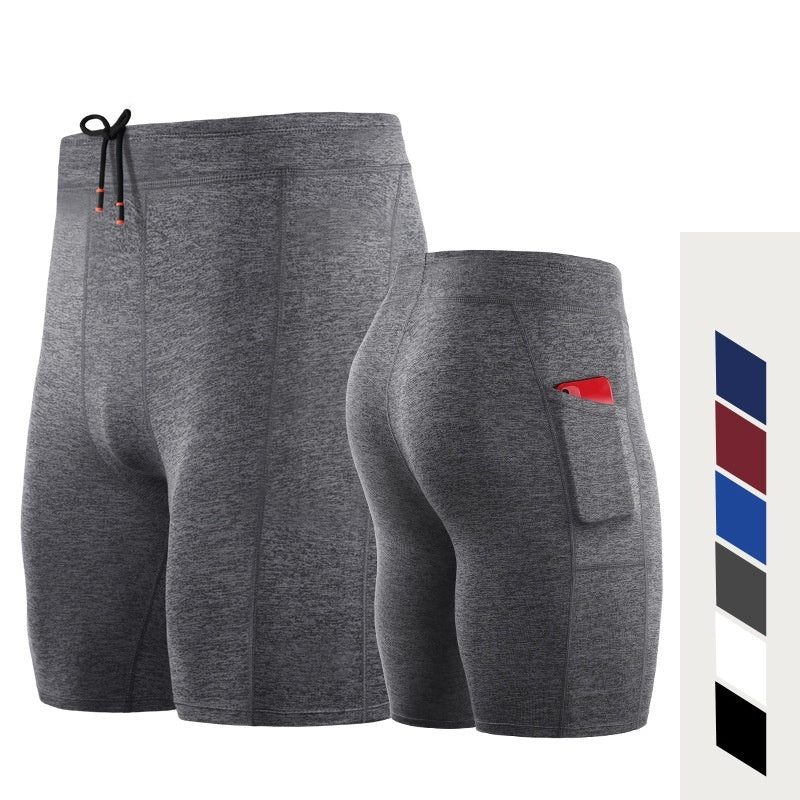 Sports Stretch Tight Shorts For Men's Fitness And Breathability null