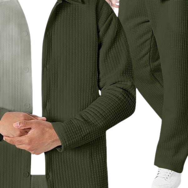 Anti-Wrinkle Small Plaid Lapel Simple Jacket Suits