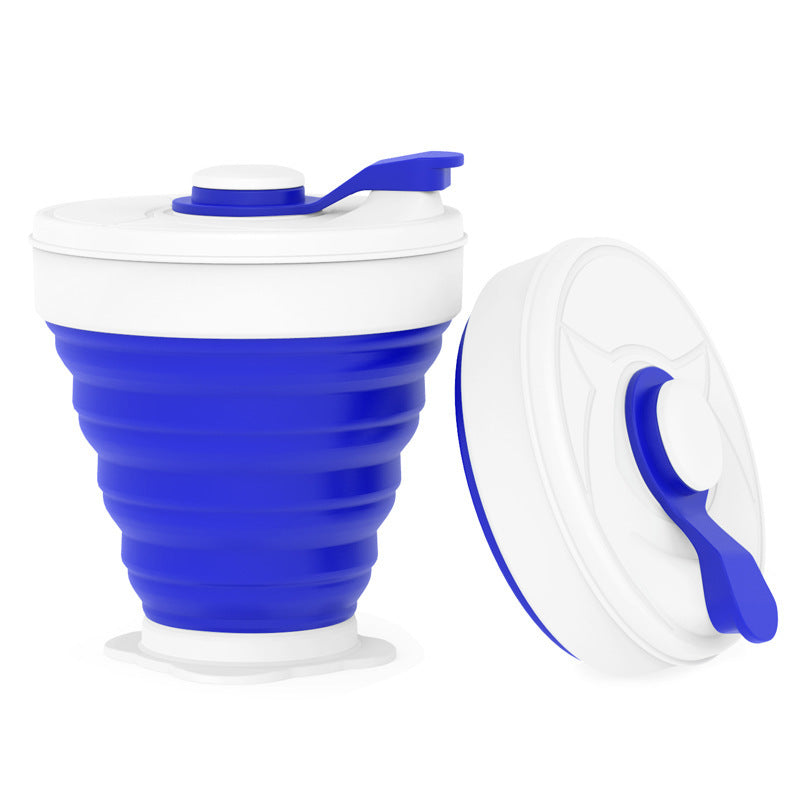 Silicone Folding Coffee Cup Heat Insulation And Anti-scalding Sports Bottle, Outdoor Portable Folding Water Cup null