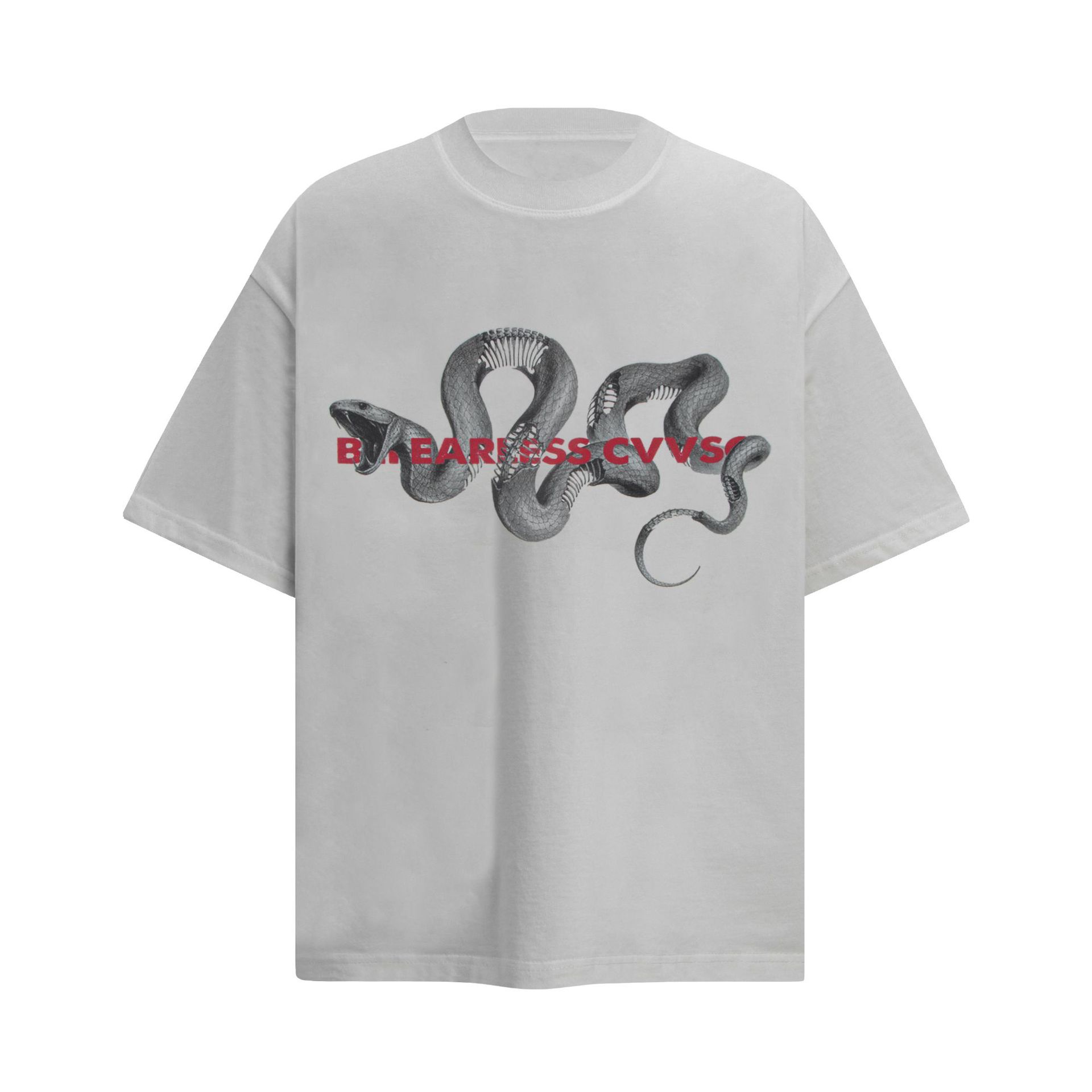 Men's Snake Year Pattern Design Loose High-end Short Sleeve