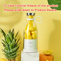 [Portable Fruit Blender] Wireless Mini Fruit Blender Juicer - 350ML Portable Electric, Perfect for On-the-Go!