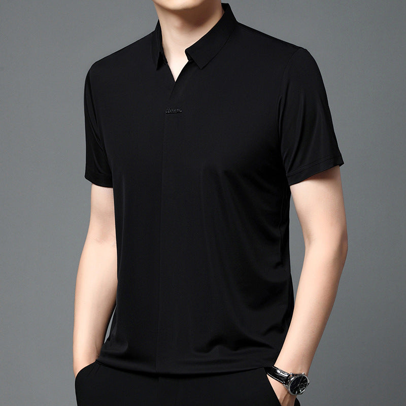 Breathable Business T-shirt Men's Short Sleeve