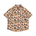 Summer Retro Creative Printed Short-sleeved Shirt For Men