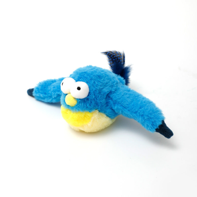 Pet Plush Toy Making Sound Electric Fish Jumping Winged Bird null