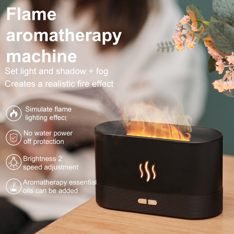 Drop Shipping Factory Direct Sale Fire Flame Humidifier Aroma Diffuser 2022 Air Essential Oil Ultrasonic Humidifier null