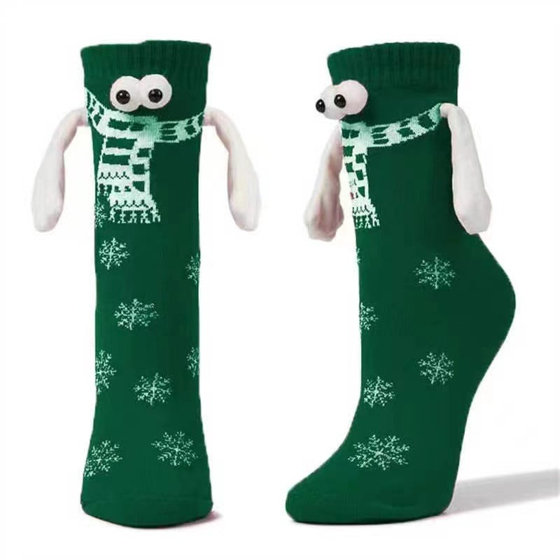 Couple Magnetic Handle Cute Hand Socks Christmas null