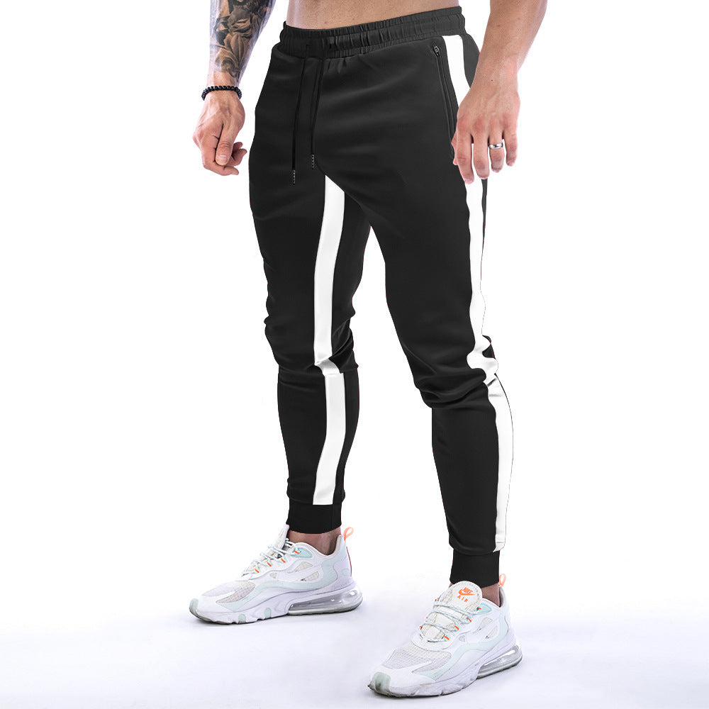 European And American Sports Men's Solid Color Fitness Trousers null