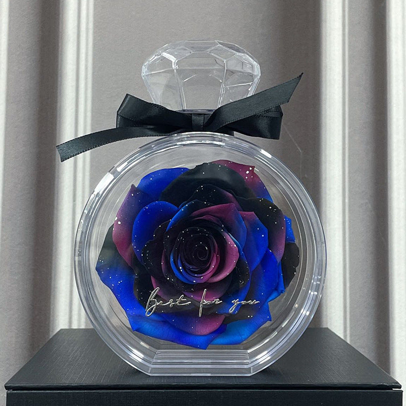 Natural Eternal Flower Ornaments Transparent Cover Dried Rose Gift Box For Christmas New Year Valentine's Day Home Decor null