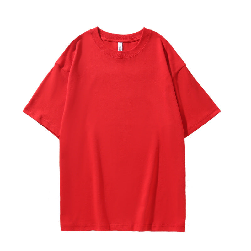 280G32 Double Yarn Heavy Double Yarn Men's And Women's Same Style Short Sleeve