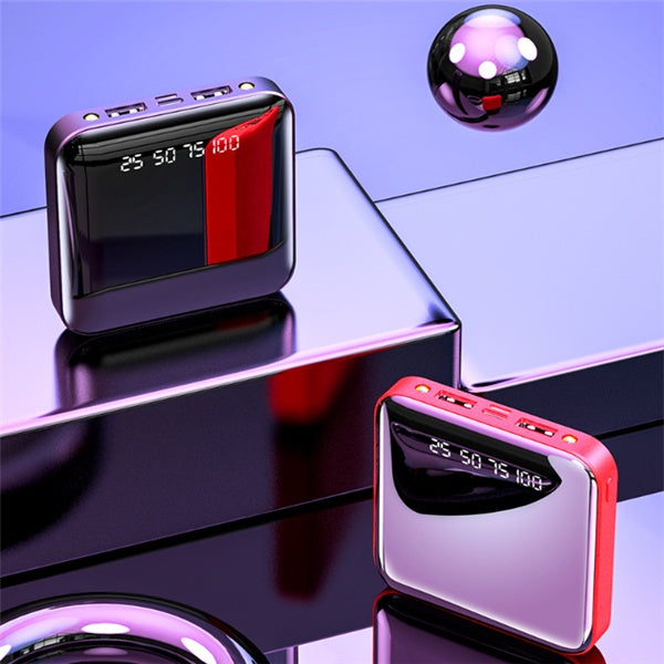 Mini Power Bank 20000 MAh Portable Mirror Digital Display Power Bank null