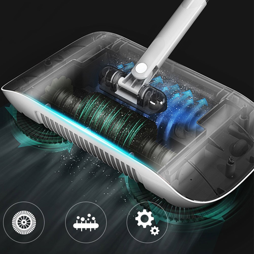 Hand Push Sweeper Household Broom Dustpan Mop Floor All-in-one Machine Gift Mop Sweeper null