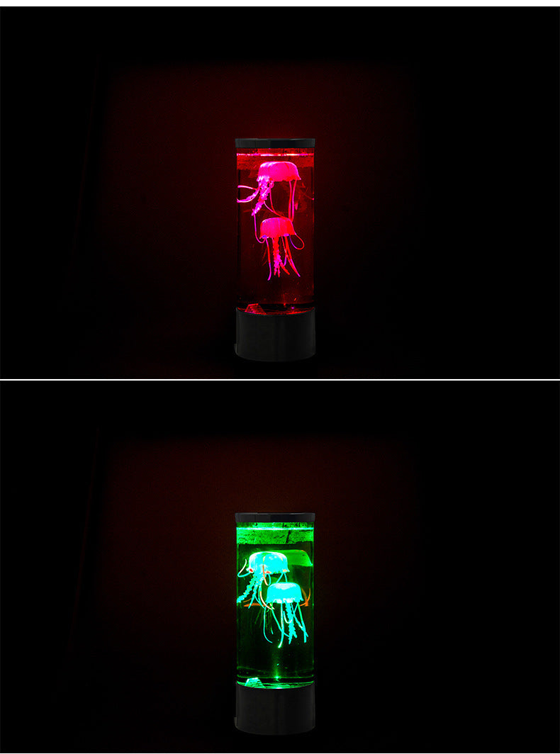 LED Jellyfish Aquarium Lamp Night Light USB Powered null