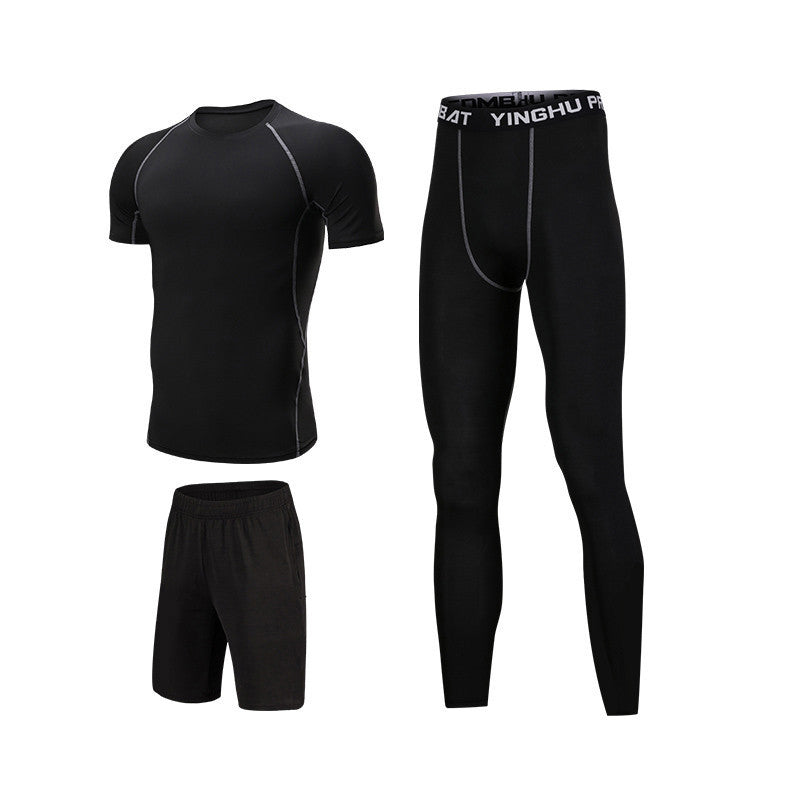 Running Workout Clothes Men 7pcs Compression Basketball Games Jogging Tights Set null