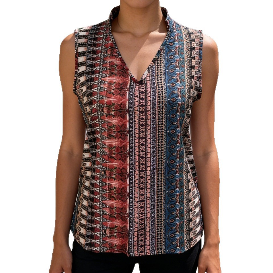 Womens Fashionable Casual And Unique Printed Tank Top