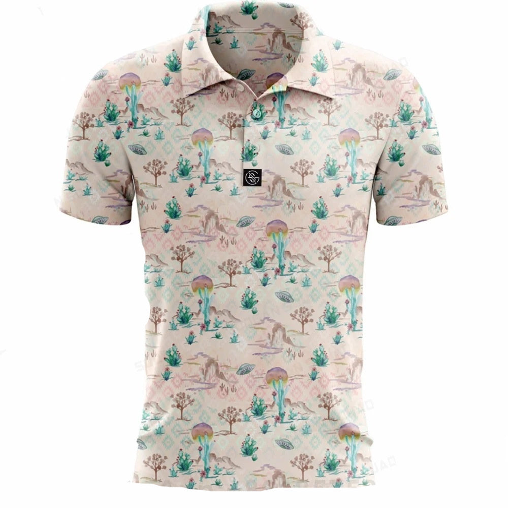 Polo Shirt Men's Quick-dry Army Golf Polo Shirt