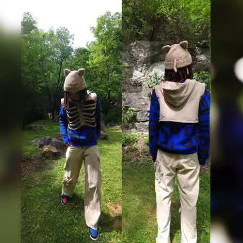 Men's And Women's Wear Skinny Hooded Short Sleeveless Vest