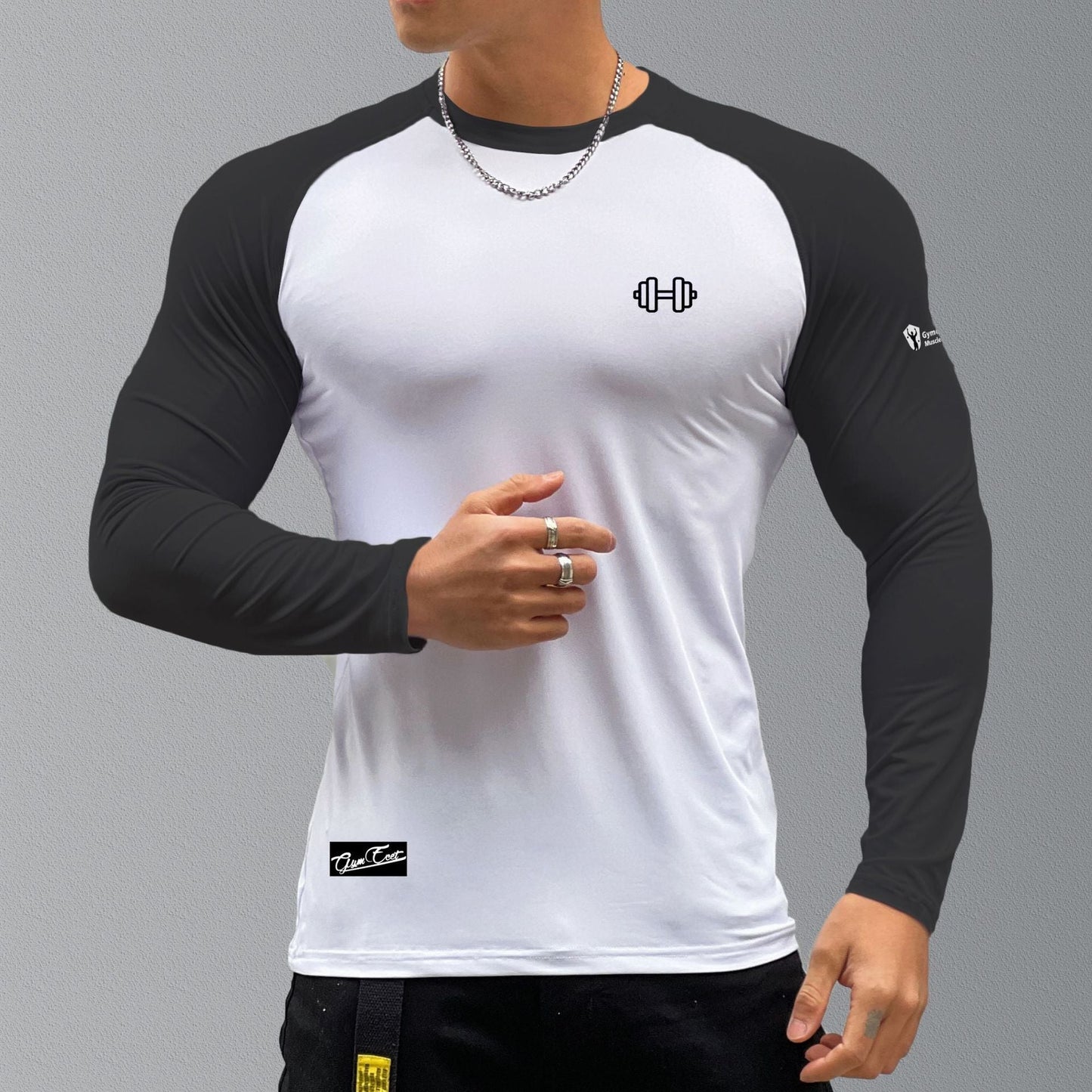 Slim-fit Men's Nylon Stretch Pullover Bottoming Shirt null