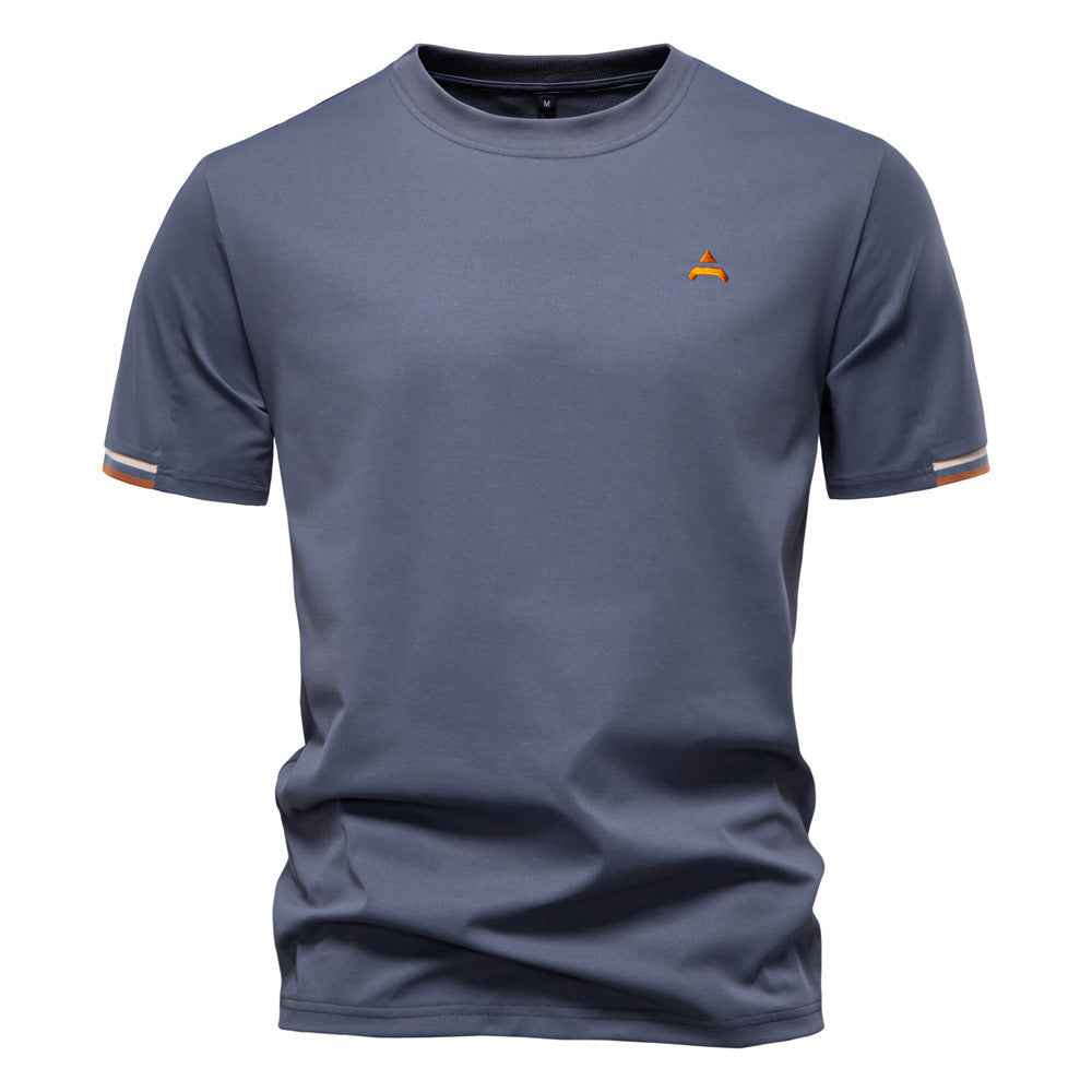 Men's Embroidered Crew Neck Short Sleeve