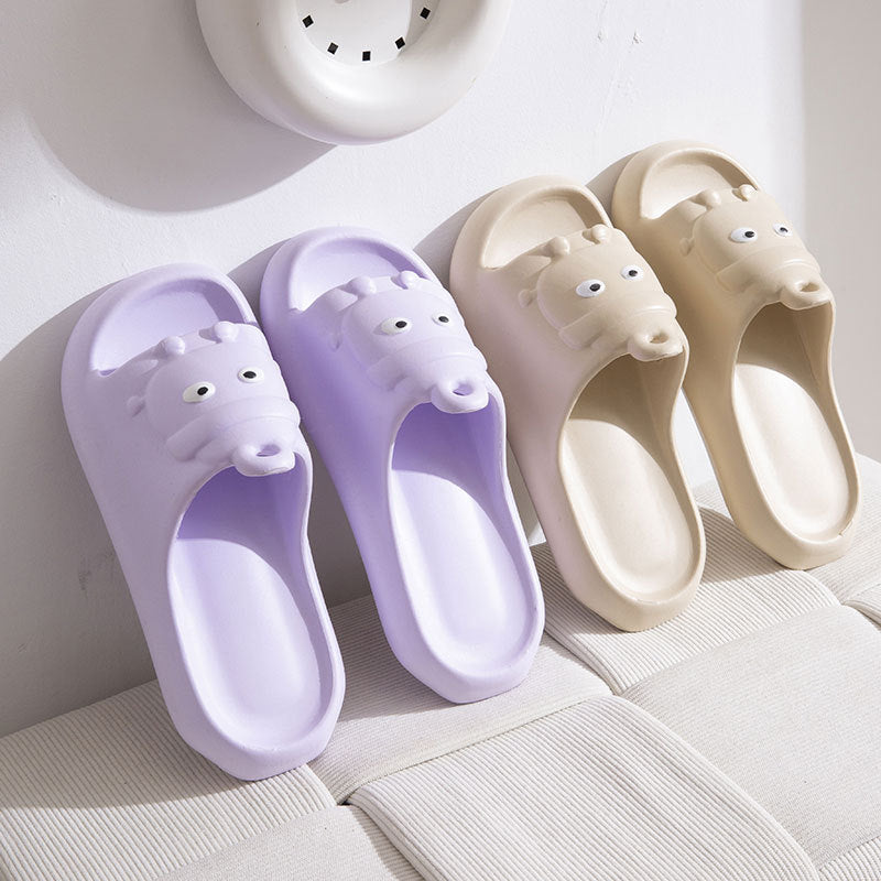 Cute Cartoon Slippers Non-slip Eva Slippers Female Couple House Shoes null