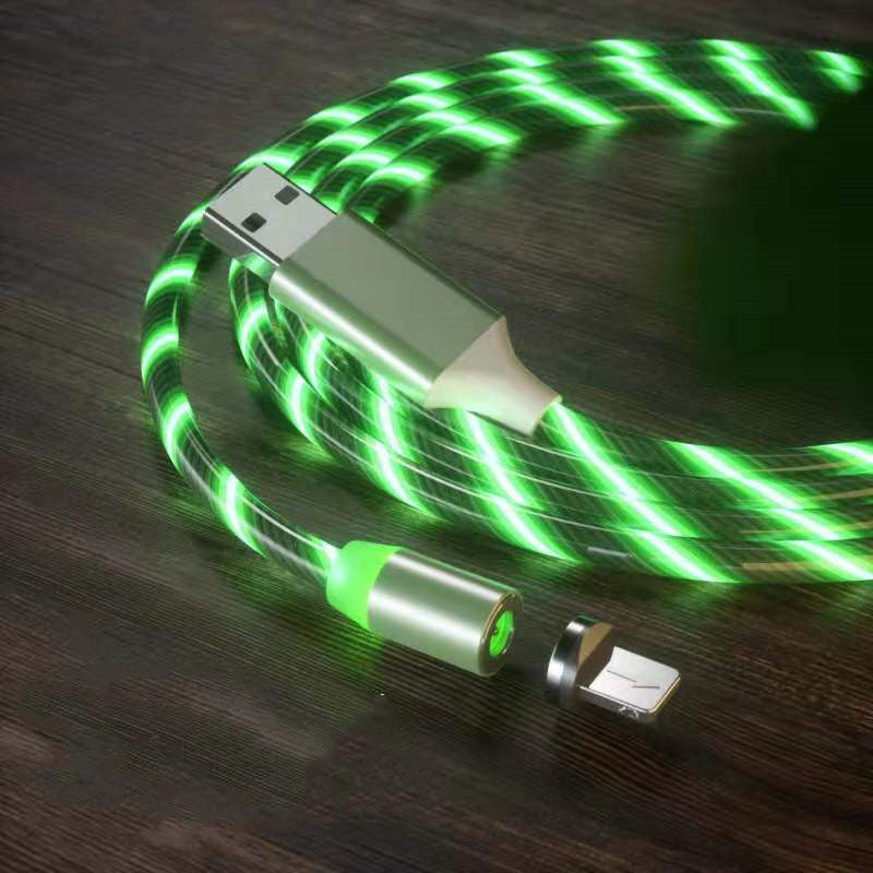 Magnetic Charging Cable Streamer Fast Charging Cable Lighting Micro USB Cable LED Magnet Charger Type-C Cable null