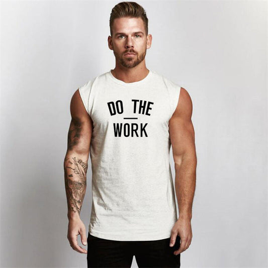 European And American Fitness Style Letter Printing Bodybuilding Muscle Men's Sports Vest null