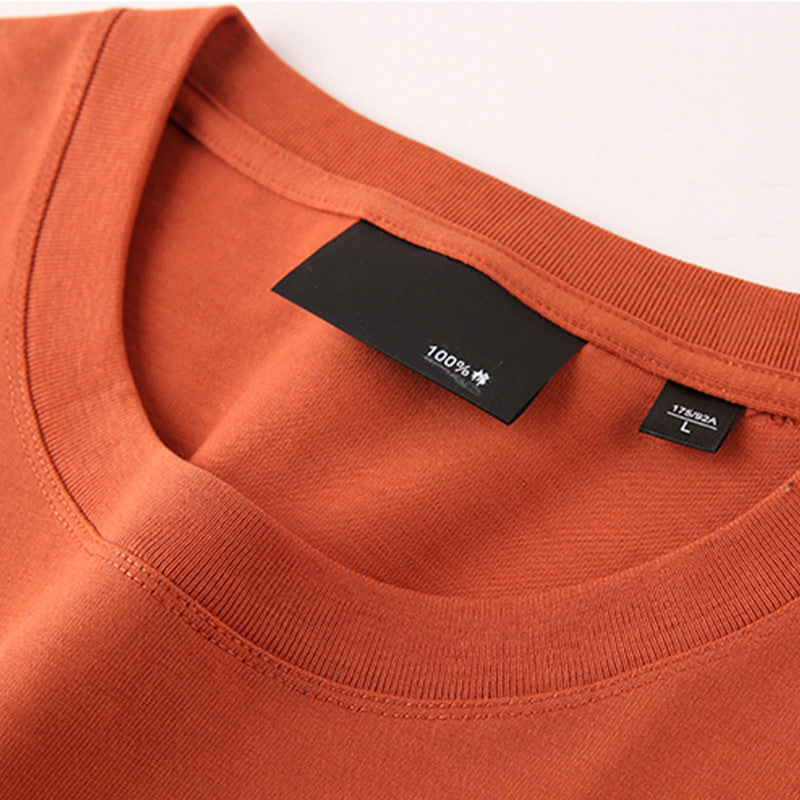 Solid Color Round Neck Bottoming Shirt Summer Casual