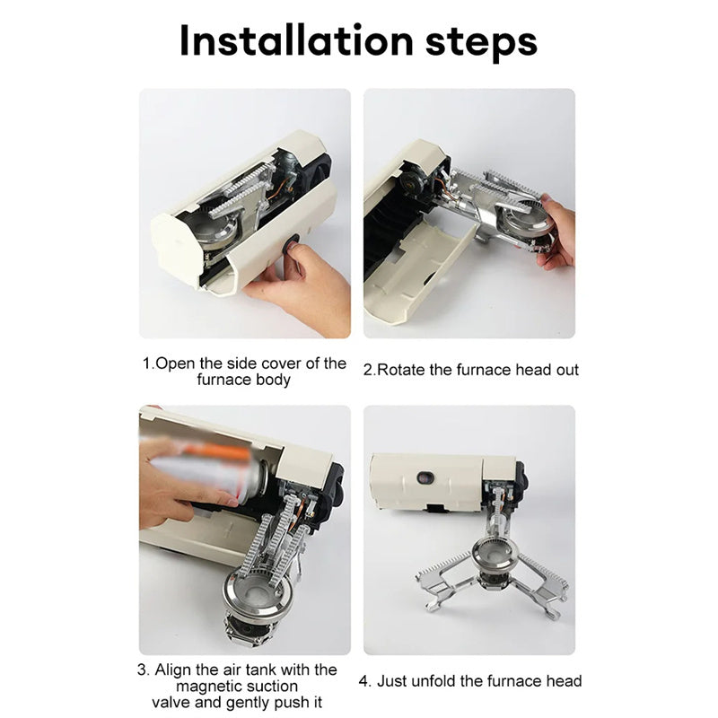 Camping Gas Stove Portable Folding Cassette Stove Outdoor Hiking BBQ Travel Cooking Grill Cooker Gas Burner Food Heating Tool Kitchen Gadgets null