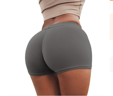 High Waist Stretch Fitness Yoga Gym Shorts Seamless Short Scrunch Butt null