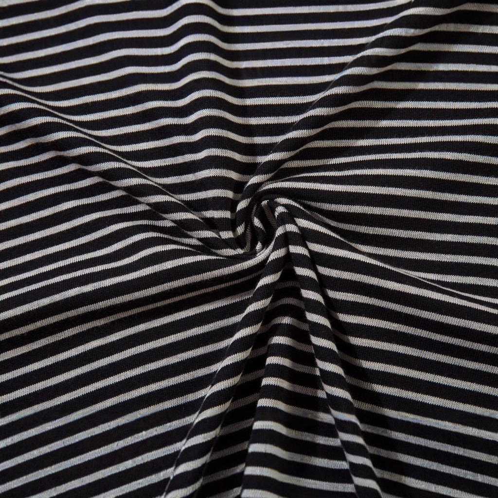 Retro Loose And Simple Striped Short Sleeve