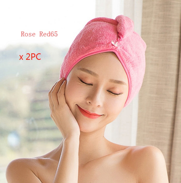 Women's Hair Dryer Cap, Absorbent Dry Hair Towel null