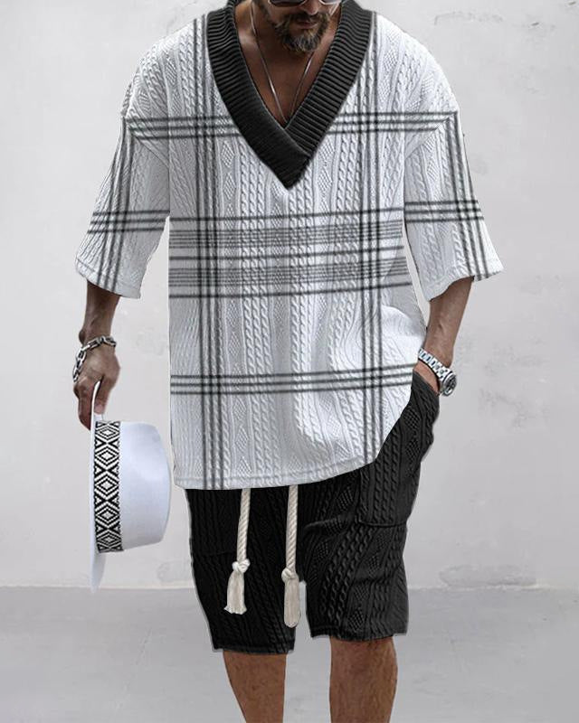 Fashion Men's Summer Loose Short Sports Suit