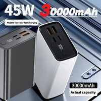 45W Power Bank 30000mAh Large Capacity Powerbank Fast Charging Portable Charger External Battery for IPhone Xiaomi Phone Laptop black 45W Power Bank 30000mAh Large Capacity Powerbank Fast Charging Portable Charger External Battery for IPhone Xiaomi Phone Laptop - shop_name