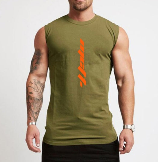 Gym Sleeveless Shirt Cotton Tank Top for Men Sportswear Vest null