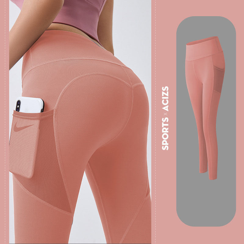 Yoga Pants Women With Pocket Leggings Sport Girl Gym Leggings Women Tummy Control Jogging Tights Female Fitness Pants null