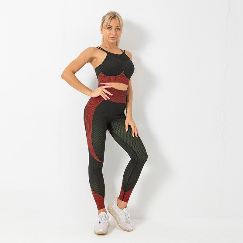 Yoga sets female sport gym suit null