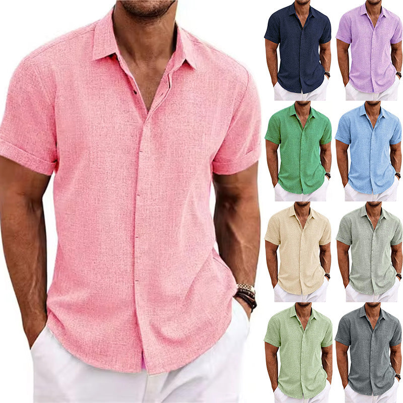 Beach Plus Size Men's Short-sleeve Shirt